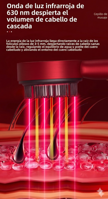 Cepillo Reparador Anticaída con Terapia de Luz Roja
