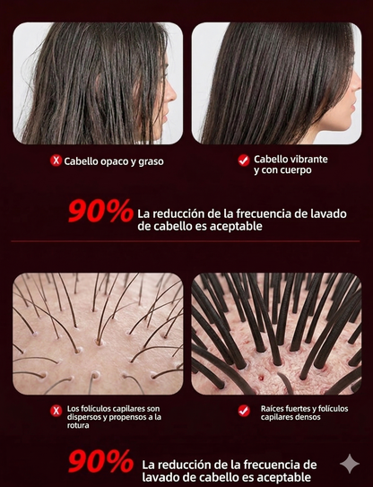 Cepillo Reparador Anticaída con Terapia de Luz Roja