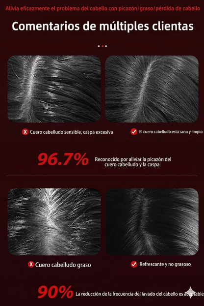 Cepillo Reparador Anticaída con Terapia de Luz Roja