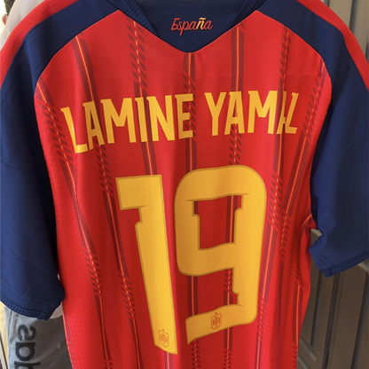2026 Yamal Same Style Men's and Women's Home Short-Sleeved Football Uniform